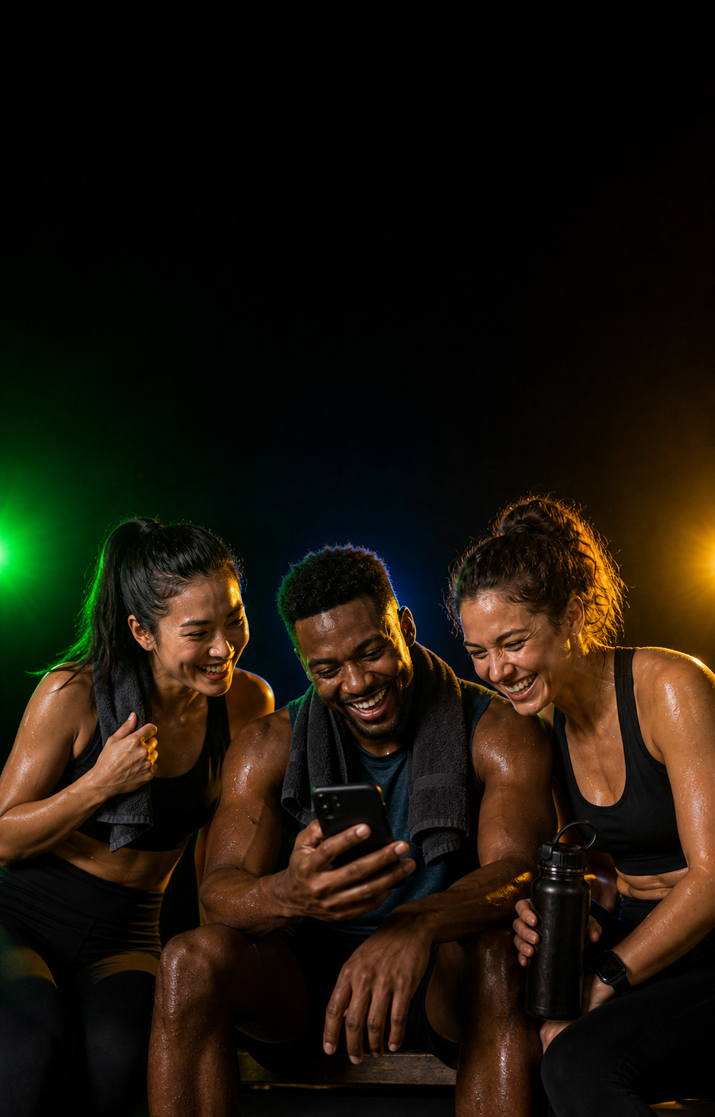 Athlete reviewing a completed workout on a phone